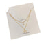 Fashion Heart Shape Titanium Steel Necklace Artificial Pearls Zircon Stainless Steel Necklaces