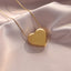 Fashion Heart Shape Titanium Steel Plating Necklace 1 Piece