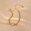 Fashion Wheat Design Heart Shell Titanium Steel Bracelet - 18k Gold Plated