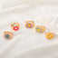 Fashion Heart Smiley Flower Geometric Alloy Ring