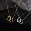 Fashion Heart-shaped Hollow Titanium Steel Necklace Simple Clavicle Chain