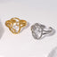 Fashion Geometric Oval Stainless Steel Adjustable Ring