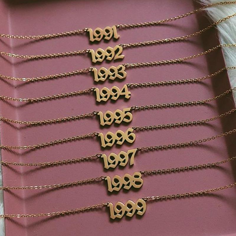 Fashion Item Vintage Retro Vintage Necklace Birthday Number Pendant Wholesales Fashion