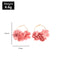 Fashion Jewelry Wild Sweet Geometric Fabric Flower Earrings Alloy Large Ring Earrings