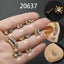 Fashion Leaf Zircon Inlaid Stainless Steel Piercing Jewelry - Lip and Ear Studs