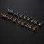 Fashion Leaf Zircon Inlaid Stainless Steel Piercing Jewelry - Lip and Ear Studs