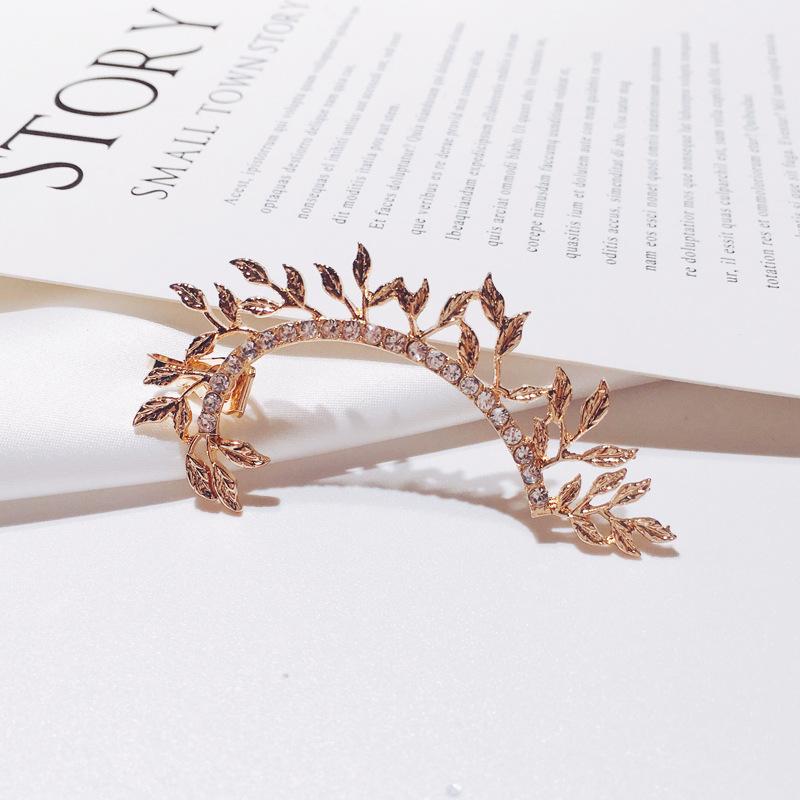 Fashion Leaf-studded Ear Cuff New Clip Earrings NHDP148443