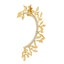 Leaf-Studded Crystal Ear Cuff Clip Earrings for Women
