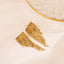 Gold Heart Tassel Geometric Stainless Steel Drop Earrings