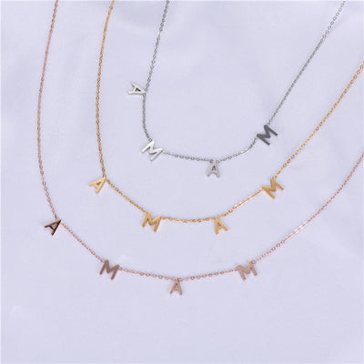 Fashion Letter Stainless Steel Plating Necklace 1 Piece