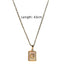 Fashion Letter Titanium Steel Pendant Necklace Metal Inlay Shell Stainless Steel Necklaces
