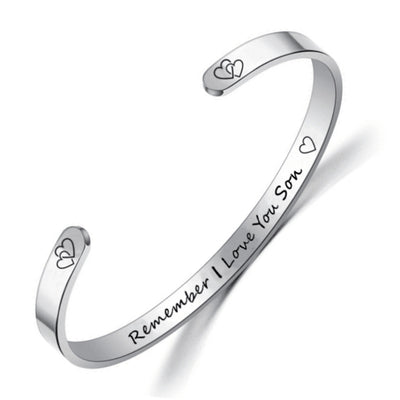 Fashion Letter Titanium Steel Plating Bangle 1 Piece