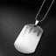 Fashion Military Identity Card Titanium Steel Pendant Necklace