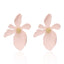 Fashion Long Flower Petal Large Earrings