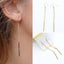 Fashion Long Style Simple Matching Geometric Metal Chain  Tassel Earrings