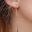 Fashion Long Style Simple Matching Geometric Metal Chain  Tassel Earrings