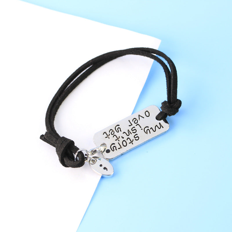 Fashion Men's Letters Bracelet Alloy Inspirational Bracelet