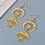Bohemian Moon Flower Butterfly Tassel Hollow Out Women's Drop Earrings