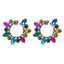 Fashion New Alloy Diamond Rhinestone Geometric Flower Earrings Female