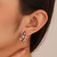 Fashion Cobra Zircon Contrast Color Snake Earrings
