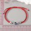 Fashion New Creative Silver Elephant Strap Eyes Round Beads Woven Adjustable Bracelet