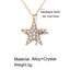 Fashion New Diamond Star Moon Necklace