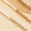 Unique Geometric Pearl Splicing OT Clasp Necklace