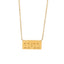 Fashion Number Rectangle Stainless Steel Pendant Necklace Plating Stainless Steel Necklaces