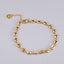 Oval Pig Nose Coffee Bean Titanium Steel Bracelet - 18k Gold Plated Women's Jewelry