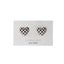 Fashion Pearl Earrings Simple Heart-shaped Plaid Alloy Drop Earrings