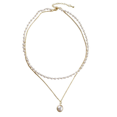 Fashion Pearl Multi-layered Alloy Necklace Wholesale