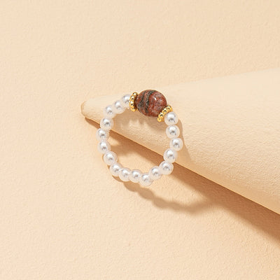 Fashion Pearl Stone Ring