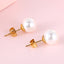 Fashion Freshwater Pearl Titanium Steel Earrings 925 Sterling Silver Hypoallergenic Studs