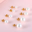 Fashion Freshwater Pearl Titanium Steel Earrings 925 Sterling Silver Hypoallergenic Studs