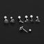 Fashion Rabbit Moon Star Crown Stainless Steel Ear Studs