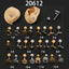 Fashion Rabbit Moon Star Crown Stainless Steel Ear Studs