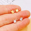 Fashion Rabbit Star Heart Shape Stainless Steel Plating Ear Studs 1 Piece