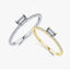 Fashion Rectangle Silver Zircon Ring - Elegant Designer Jewelry Piece