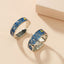 Fashion Retro Oil Dripping Couple Opening 2 Piece Ring
