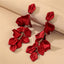 Fashion Rose Petal Long Earrings