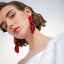 Fashion Rose Petal Long Earrings
