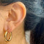 Fashion Round Thick Stainless Steel Hoop Earrings 5mm