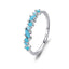 Sterling Silver Turquoise Inlay Minimalist Ring for Women