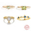 Fashion Sterling Silver Zircon and Opal Square Engagement Ring