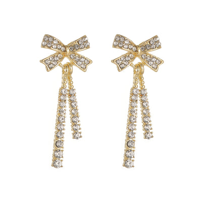 Fashion Round Tassel Heart Shape Alloy Plating Inlay Rhinestones Pearl Women'S Earrings 1 Pair