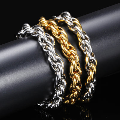 Fashion Titanium Steel Twisted Chain Bracelet