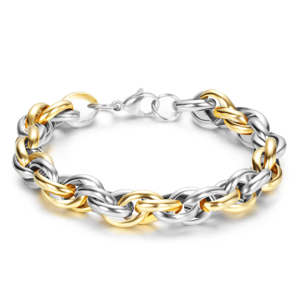 Fashion Titanium Steel Twisted Chain Bracelet