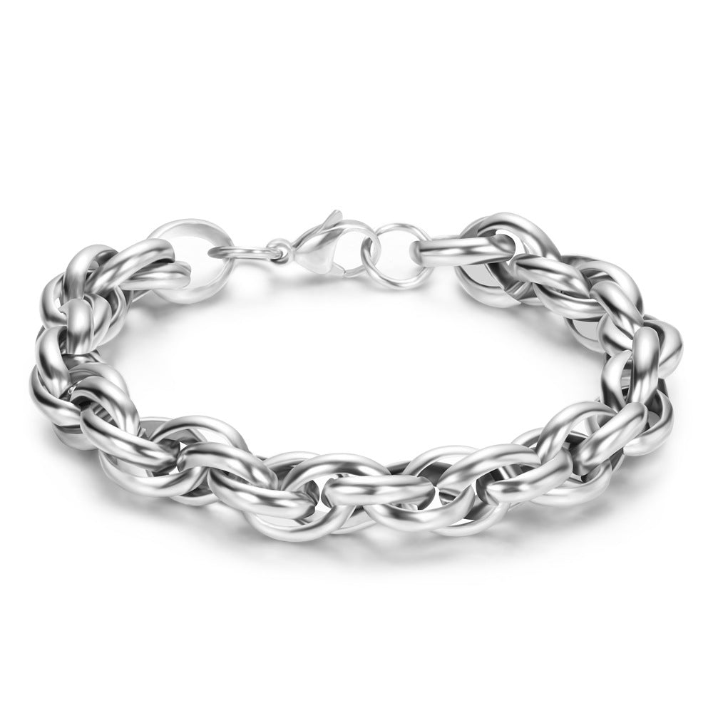 Fashion Titanium Steel Twisted Chain Bracelet