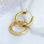 Fashion Minimalist Titanium Steel Gold Hoop Earrings for Women