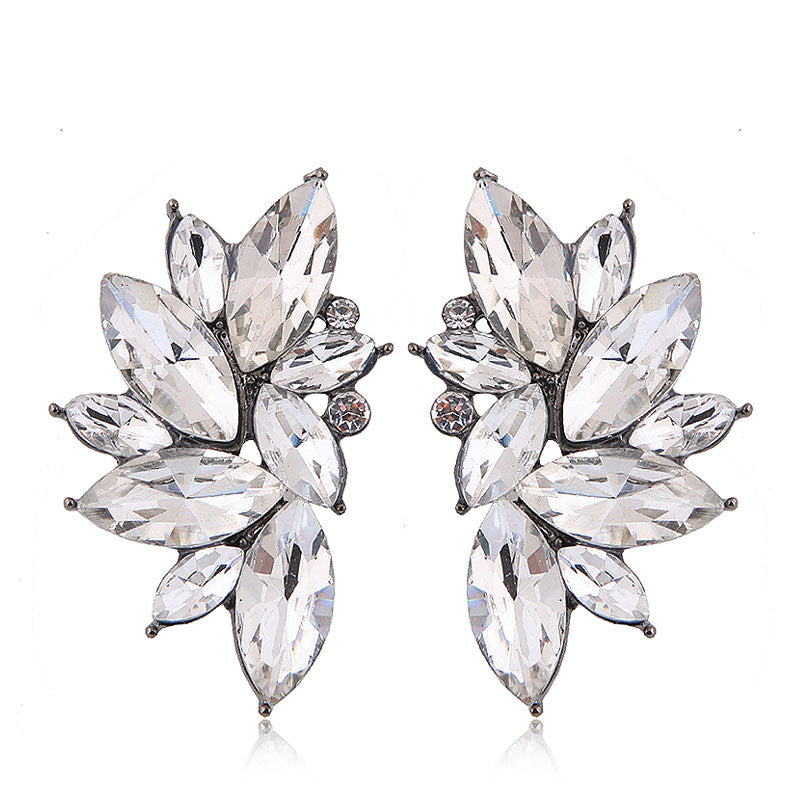 Fashion Shining Branches Leaves Personality Temperament Earrings